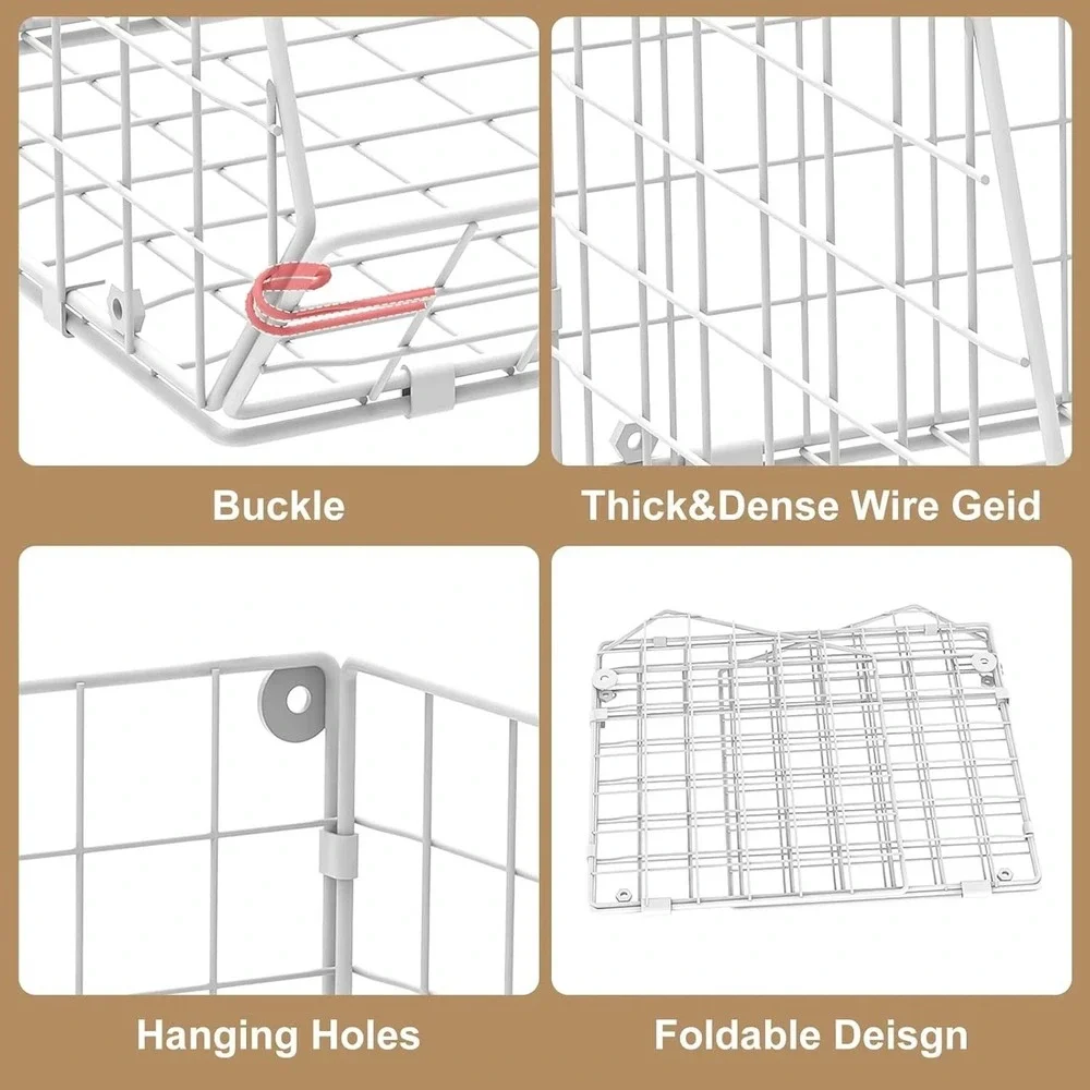 3 Tier Extra Large Closet Hanging Shelves with Divider, 16.5